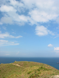 測量墩上小休 13.05.2005