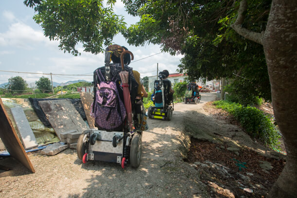 The village path is narrow