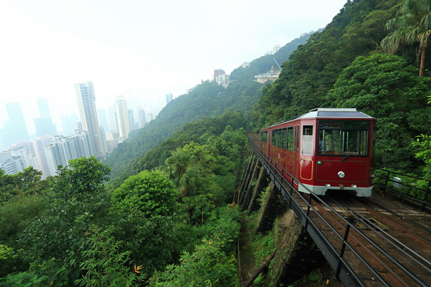 纜車在旁駛過