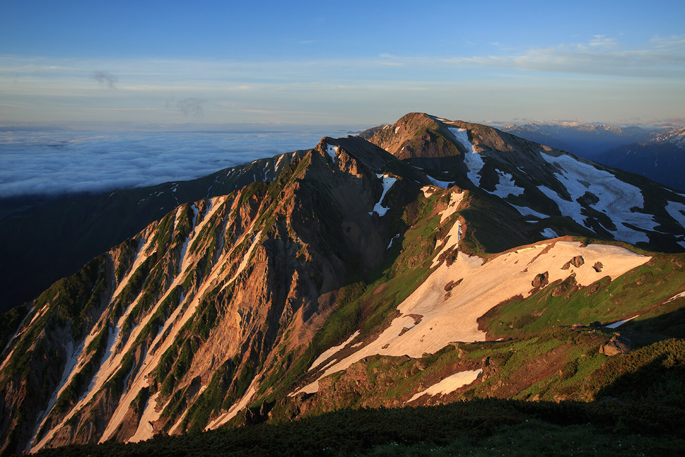 杓子岳和白馬鑓ヶ岳