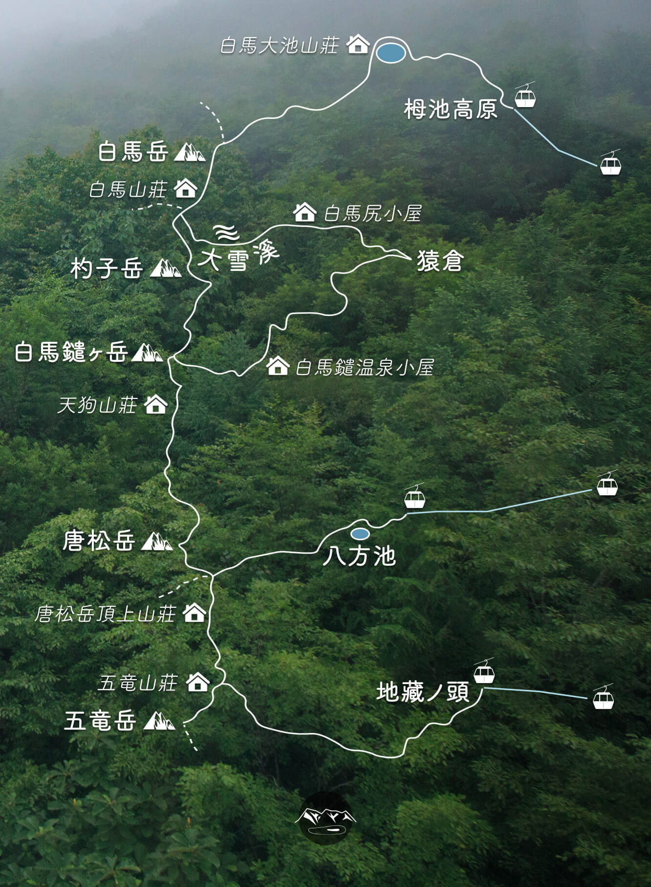 白馬登山地圖