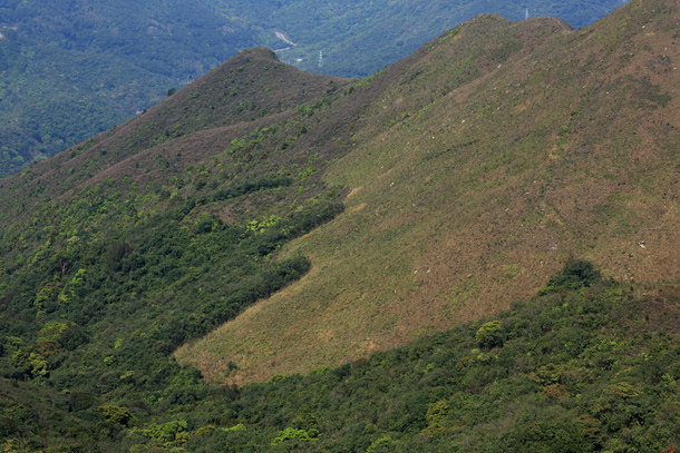 登山途中下瞰