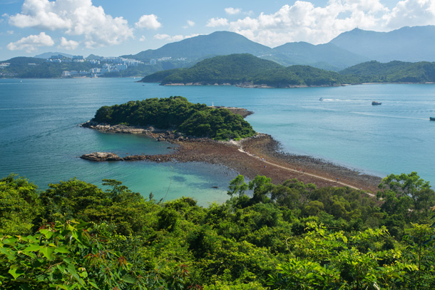 連島沙洲連接橋頭與本島